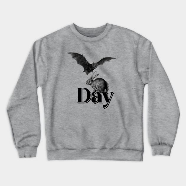 Bat Hare Day Crewneck Sweatshirt by Emoez73